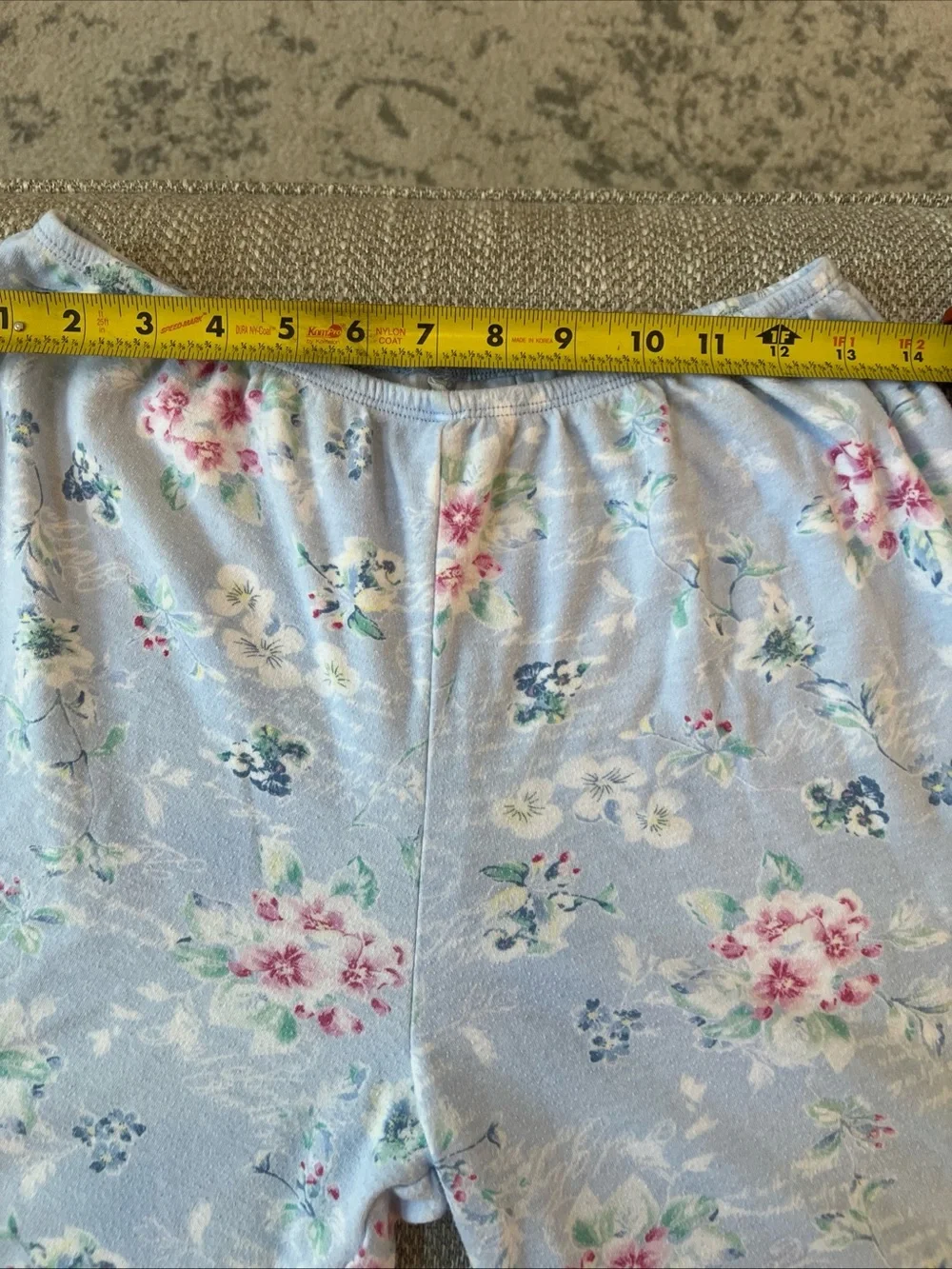 Karen Neuburger Pajama Set Womens Small S New Floral Blue Short Sleeve Shorts